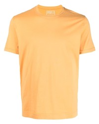 orange T-Shirt mit einem Rundhalsausschnitt von Fedeli