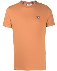 orange T-Shirt mit einem Rundhalsausschnitt von Fila