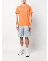 orange T-Shirt mit einem Rundhalsausschnitt von MAISON KITSUNÉ