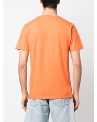 orange T-Shirt mit einem Rundhalsausschnitt von MAISON KITSUNÉ