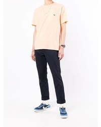 orange T-Shirt mit einem Rundhalsausschnitt von MAISON KITSUNÉ