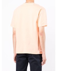 orange T-Shirt mit einem Rundhalsausschnitt von MAISON KITSUNÉ