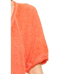 orange T-Shirt mit einem Rundhalsausschnitt von Free People