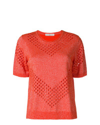 orange T-Shirt mit einem Rundhalsausschnitt von Golden Goose Deluxe Brand
