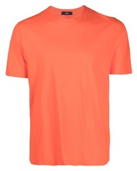 orange T-Shirt mit einem Rundhalsausschnitt von Herno