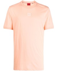 orange T-Shirt mit einem Rundhalsausschnitt von Hugo