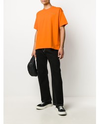 orange T-Shirt mit einem Rundhalsausschnitt von Adidas By Pharrell Williams