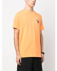 orange T-Shirt mit einem Rundhalsausschnitt von Karl Lagerfeld