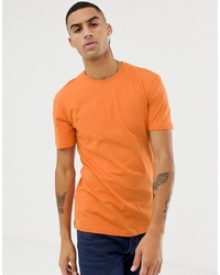 orange T-Shirt mit einem Rundhalsausschnitt von Jefferson