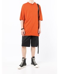 orange T-Shirt mit einem Rundhalsausschnitt von Rick Owens DRKSHDW