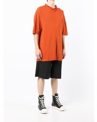 orange T-Shirt mit einem Rundhalsausschnitt von Rick Owens DRKSHDW