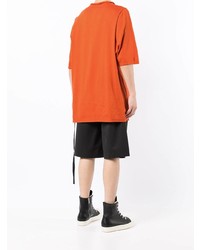 orange T-Shirt mit einem Rundhalsausschnitt von Rick Owens DRKSHDW