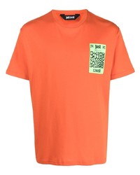 orange T-Shirt mit einem Rundhalsausschnitt von Just Cavalli