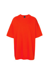 orange T-Shirt mit einem Rundhalsausschnitt von Juun.J