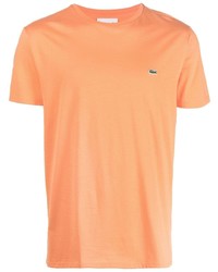 orange T-Shirt mit einem Rundhalsausschnitt von Lacoste