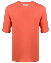orange T-Shirt mit einem Rundhalsausschnitt von Laneus