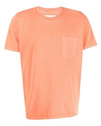 orange T-Shirt mit einem Rundhalsausschnitt von Les Tien