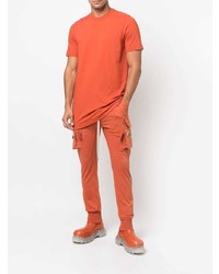 orange T-Shirt mit einem Rundhalsausschnitt von Rick Owens