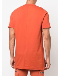 orange T-Shirt mit einem Rundhalsausschnitt von Rick Owens