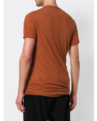 orange T-Shirt mit einem Rundhalsausschnitt von Rick Owens