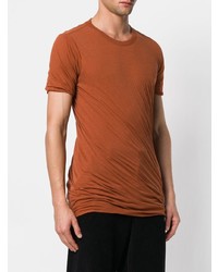 orange T-Shirt mit einem Rundhalsausschnitt von Rick Owens