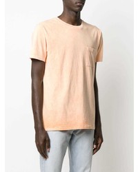 orange T-Shirt mit einem Rundhalsausschnitt von Levi's Made & Crafted