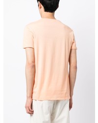 orange T-Shirt mit einem Rundhalsausschnitt von Lacoste