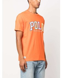 orange T-Shirt mit einem Rundhalsausschnitt von Polo Ralph Lauren