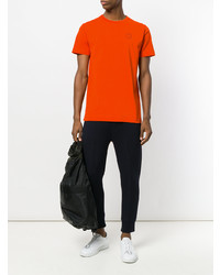 orange T-Shirt mit einem Rundhalsausschnitt von Ron Dorff