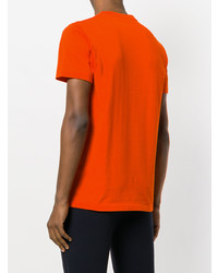 orange T-Shirt mit einem Rundhalsausschnitt von Ron Dorff