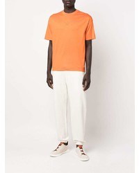 orange T-Shirt mit einem Rundhalsausschnitt von Emporio Armani