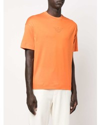 orange T-Shirt mit einem Rundhalsausschnitt von Emporio Armani