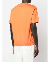 orange T-Shirt mit einem Rundhalsausschnitt von Emporio Armani