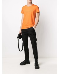 orange T-Shirt mit einem Rundhalsausschnitt von Balmain