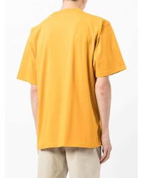 orange T-Shirt mit einem Rundhalsausschnitt von agnès b.