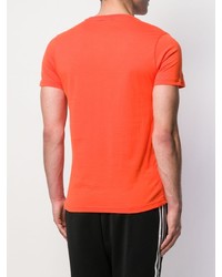 orange T-Shirt mit einem Rundhalsausschnitt von Fila