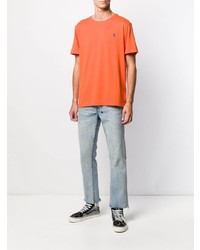 orange T-Shirt mit einem Rundhalsausschnitt von Ralph Lauren