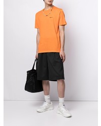 orange T-Shirt mit einem Rundhalsausschnitt von Kiton