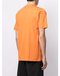 orange T-Shirt mit einem Rundhalsausschnitt von Kiton