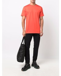 orange T-Shirt mit einem Rundhalsausschnitt von Stone Island Shadow Project