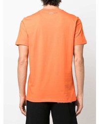 orange T-Shirt mit einem Rundhalsausschnitt von Automobili Lamborghini