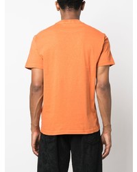 orange T-Shirt mit einem Rundhalsausschnitt von Stone Island