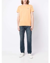 orange T-Shirt mit einem Rundhalsausschnitt von PS Paul Smith