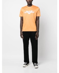 orange T-Shirt mit einem Rundhalsausschnitt von Emporio Armani