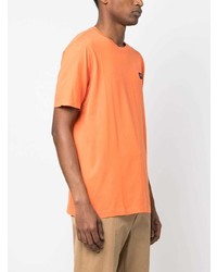 orange T-Shirt mit einem Rundhalsausschnitt von Paul & Shark