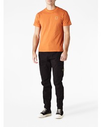 orange T-Shirt mit einem Rundhalsausschnitt von Stone Island