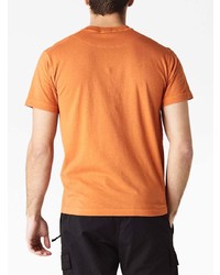 orange T-Shirt mit einem Rundhalsausschnitt von Stone Island