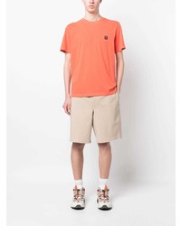 orange T-Shirt mit einem Rundhalsausschnitt von Parajumpers