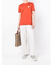 orange T-Shirt mit einem Rundhalsausschnitt von Emporio Armani