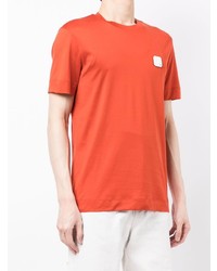 orange T-Shirt mit einem Rundhalsausschnitt von Emporio Armani